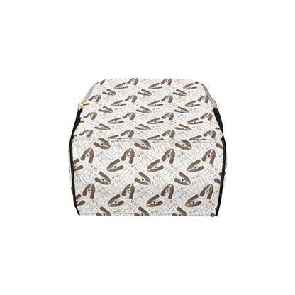 Basset Hound Pattern Print Design 01 Diaper Bag Backpack