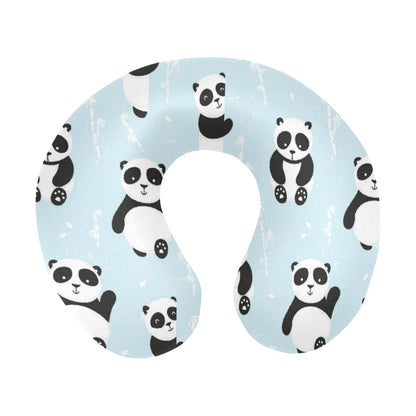 Panda Pattern Print Design A01 U-Shaped Travel Neck Pillow