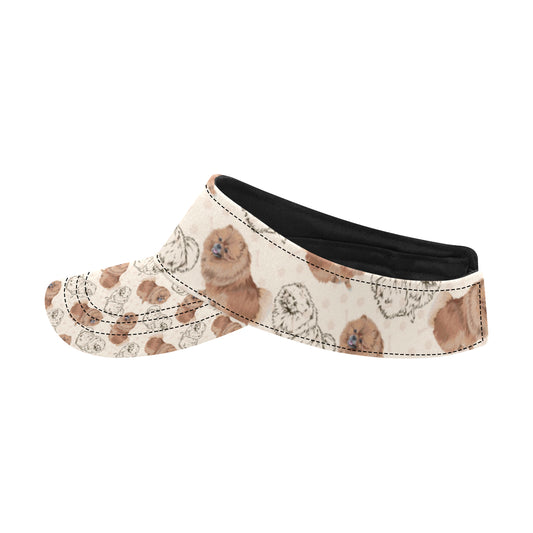 Pomeranians Pattern Print Design A01 Unisex Sun Visor