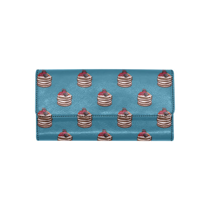 Pancake Pattern Print Design A03 Women's Trifold Wallet