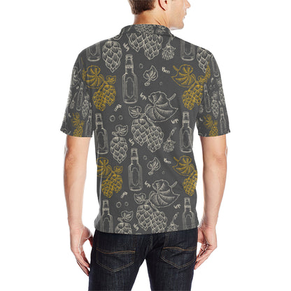 Hope Pattern Print Design 01 Men Polo Shirt