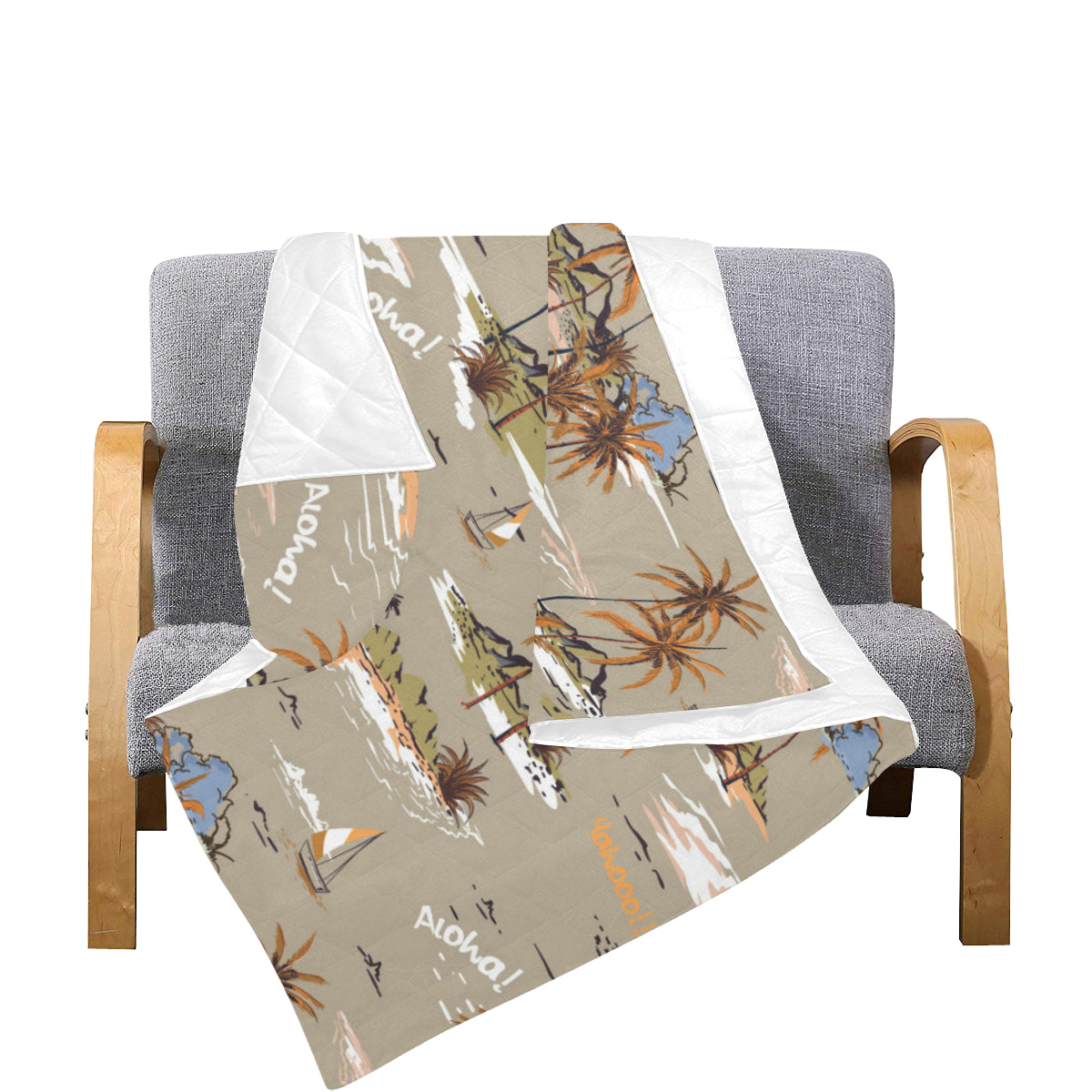 Pacific island Pattern Print Design A05 Premium Quilt
