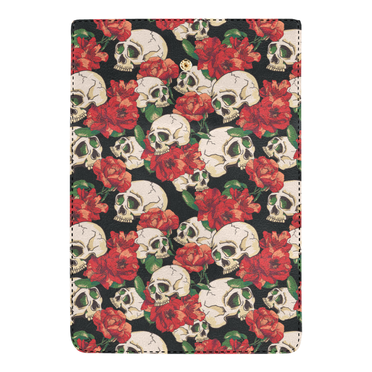 Skull Red Rose Women's Trifold Wallet