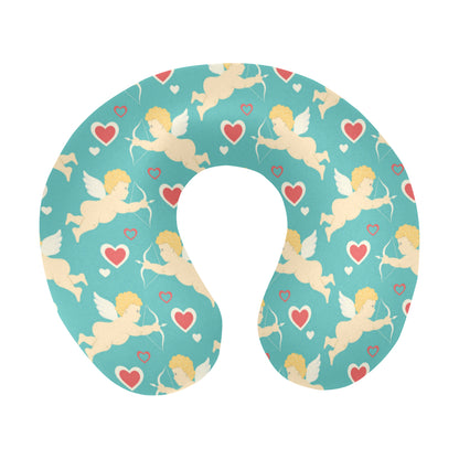 Cupid Pattern Print Design 01 U-Shaped Travel Neck Pillow