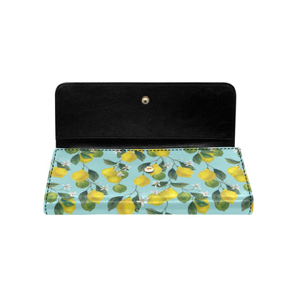Lemon Pattern Print Design LM05 Women's Trifold Wallet