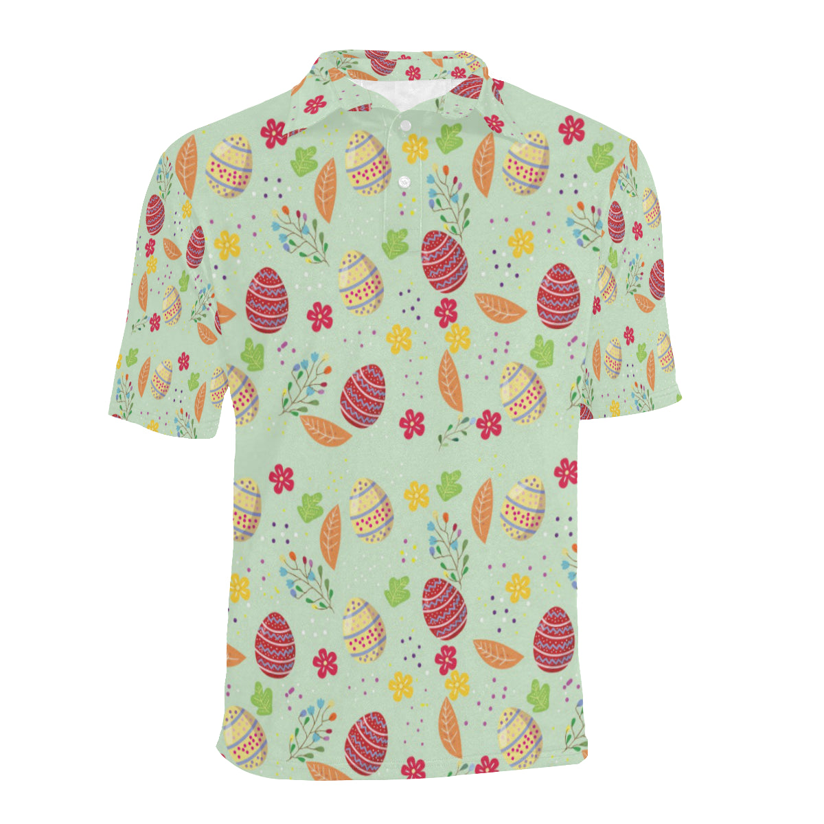 Easter Eggs Pattern Print Design RB07 Men Polo Shirt
