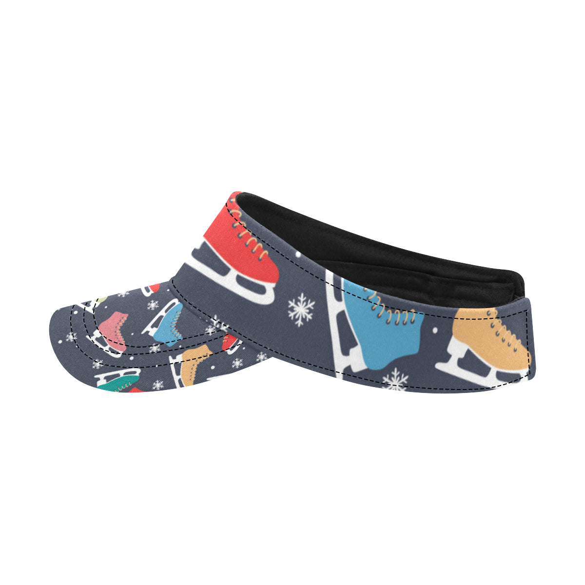 Ice Skate Pattern Print Design 04 Unisex Sun Visor