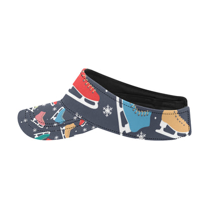 Ice Skate Pattern Print Design 04 Unisex Sun Visor