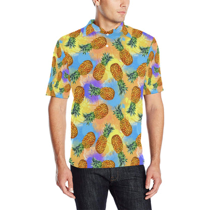 Pineapple Pattern Print Design PP09 Men Polo Shirt