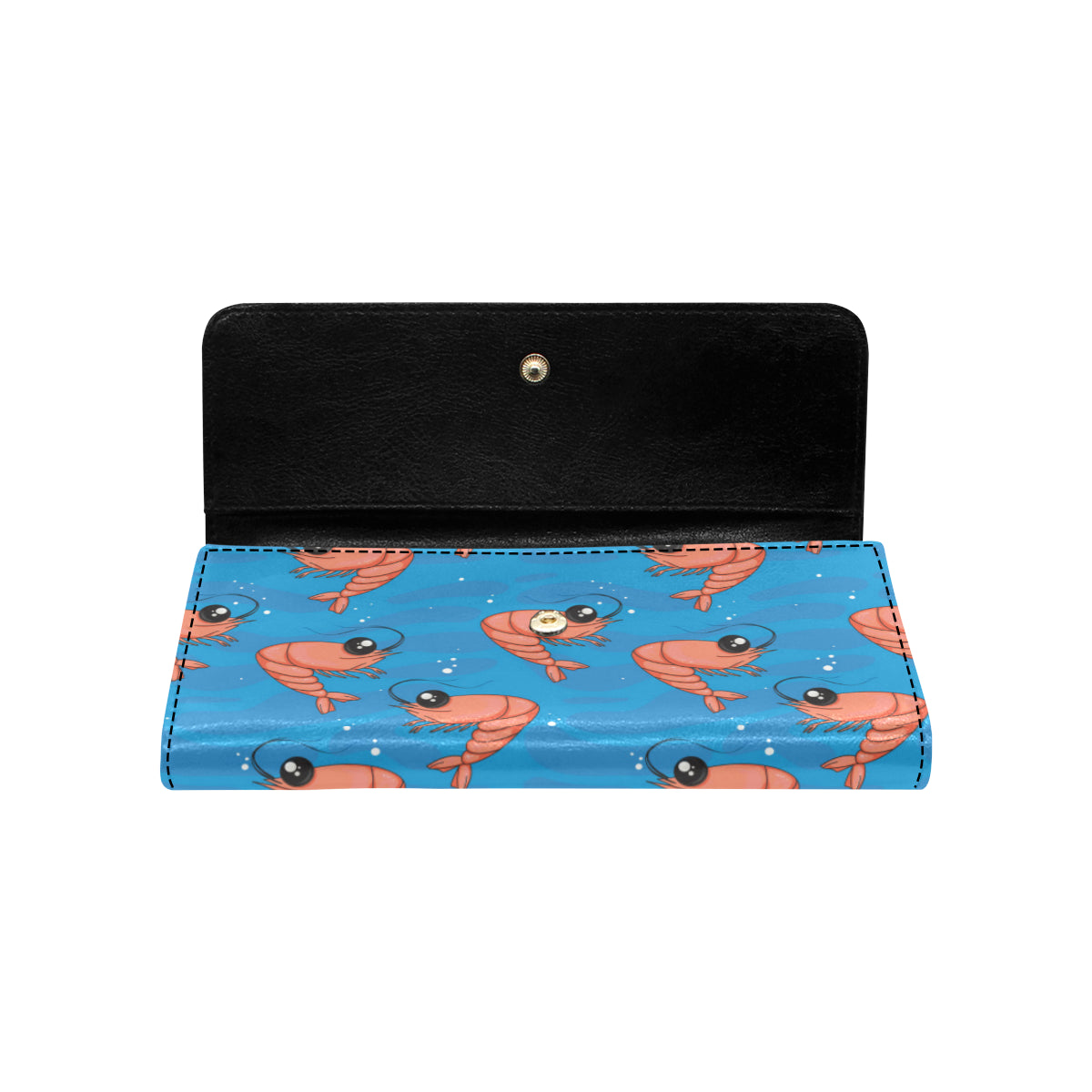 Prawn Cute Pattern Print Design 03 Women's Trifold Wallet