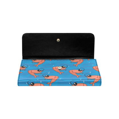 Prawn Cute Pattern Print Design 03 Women's Trifold Wallet