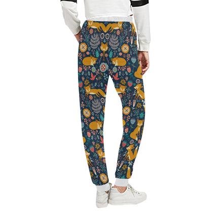 Fox Cute Jungle Print Pattern Unisex Sweatpants