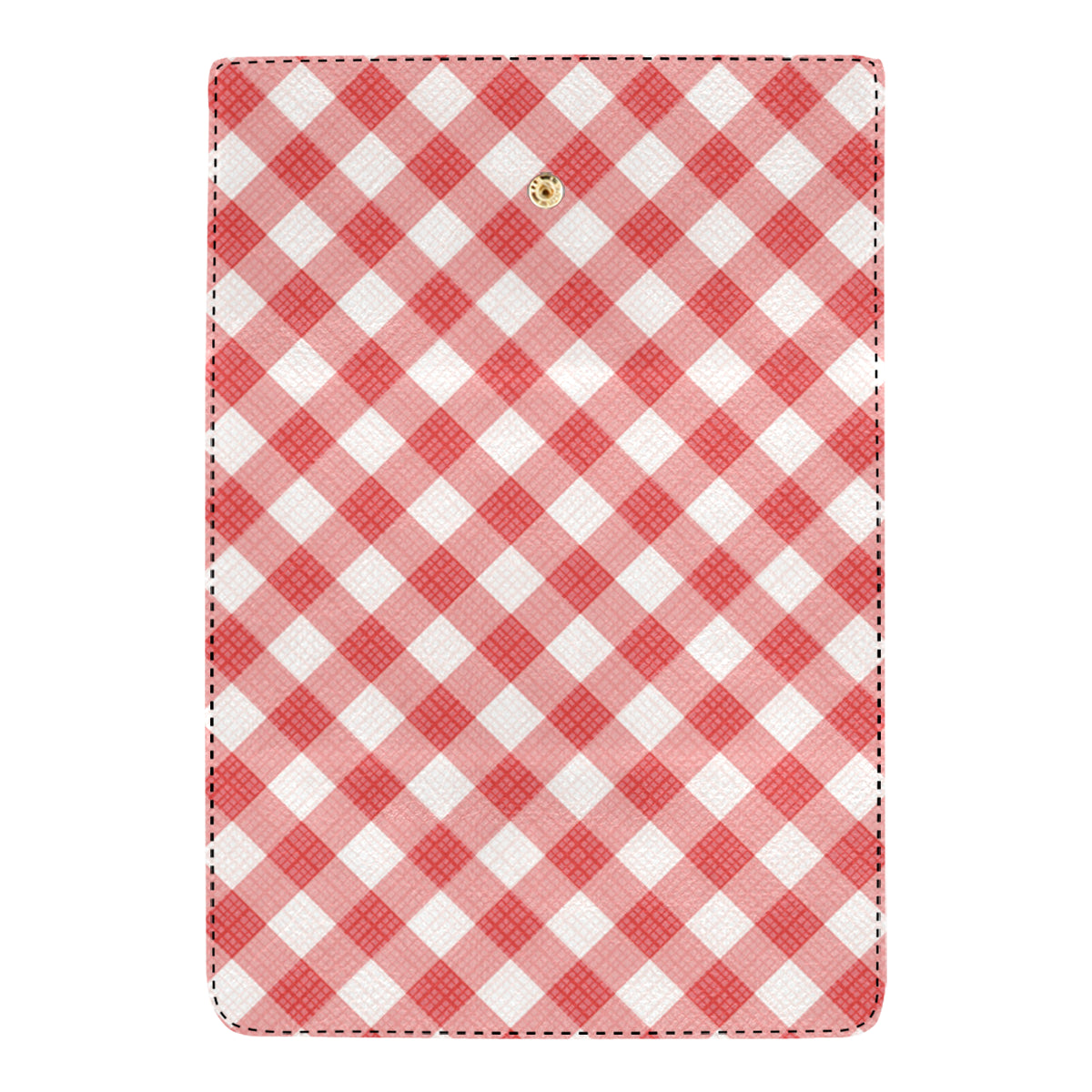 Gingham Red Pattern Print Design 01 Women's Trifold Wallet