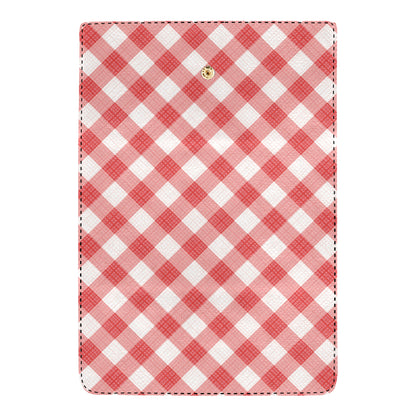 Gingham Red Pattern Print Design 01 Women's Trifold Wallet