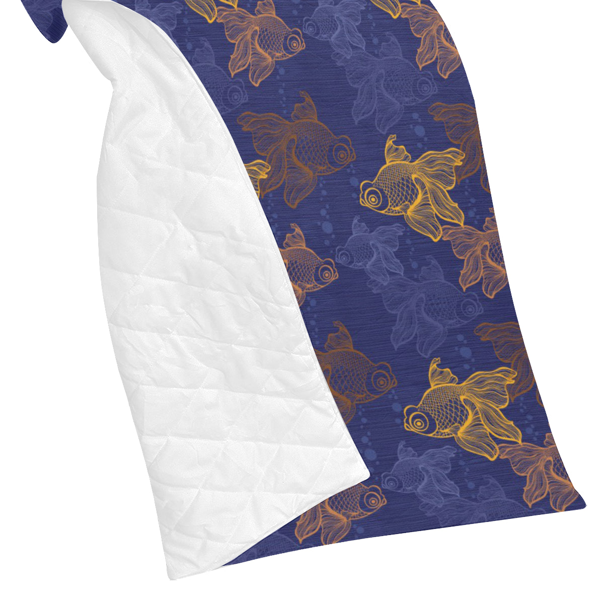 Goldfish Pattern Print Design 01 Premium Quilt