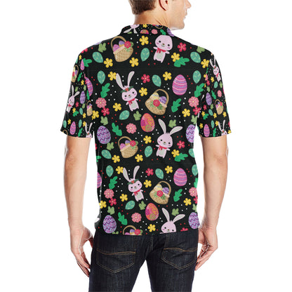 Easter Eggs Pattern Print Design RB05 Men Polo Shirt