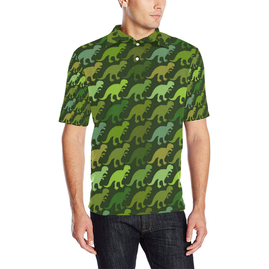 T Rex Pattern Print Design A03 Men Polo Shirt
