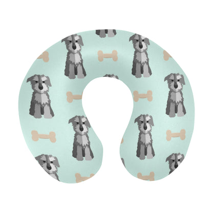 Schnauzers Pattern Print Design A03 U-Shaped Travel Neck Pillow