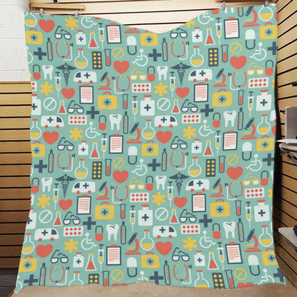 Medical Pattern Print Design 02 Premium Quilt