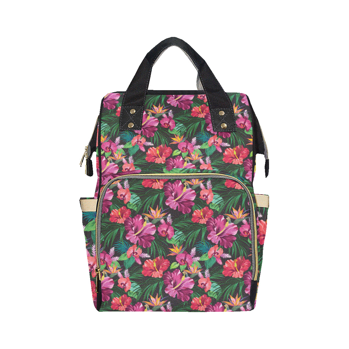 Hawaiian Flower Hibiscus tropical Diaper Bag Backpack