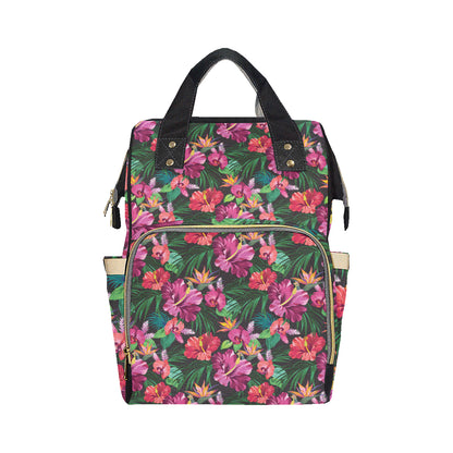 Hawaiian Flower Hibiscus tropical Diaper Bag Backpack