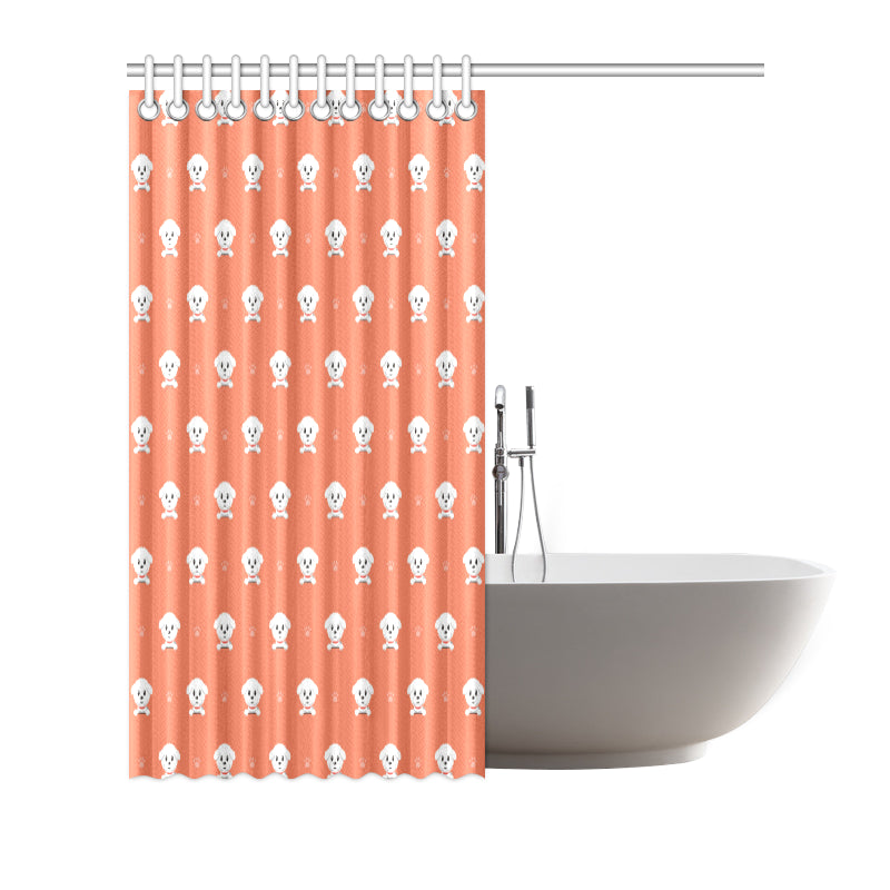 Bichons Frise Pattern Print Design 02 Shower Curtain
