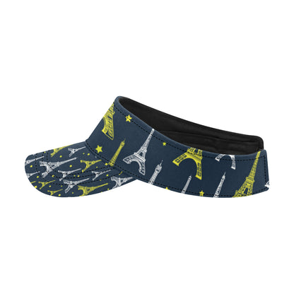 Eiffel Tower Star Print Unisex Sun Visor