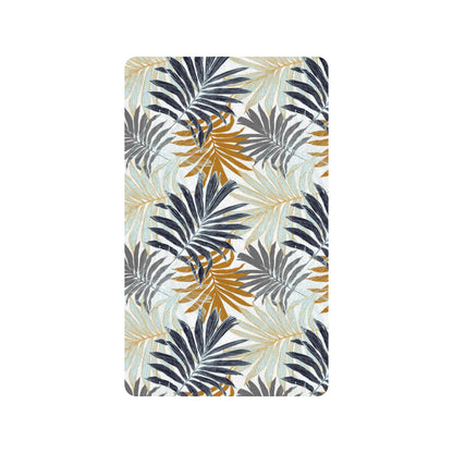 Colorful Tropical Palm Leaves Rubber Doormat