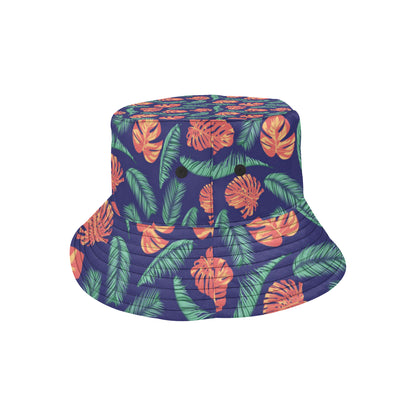 Palm Leaves Pattern Print Design PL011 Unisex Bucket Hat