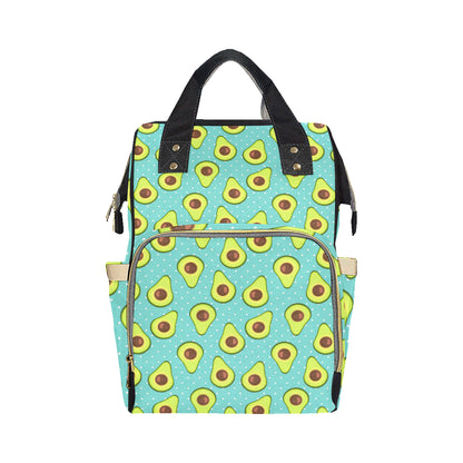 Avocado Pattern Print Design AC012 Diaper Bag Backpack