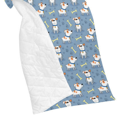 Bull Terriers Pattern Print Design 04 Premium Quilt
