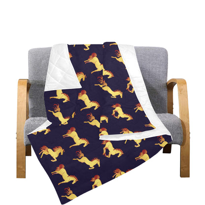 Gold Horse Pattern Premium Quilt