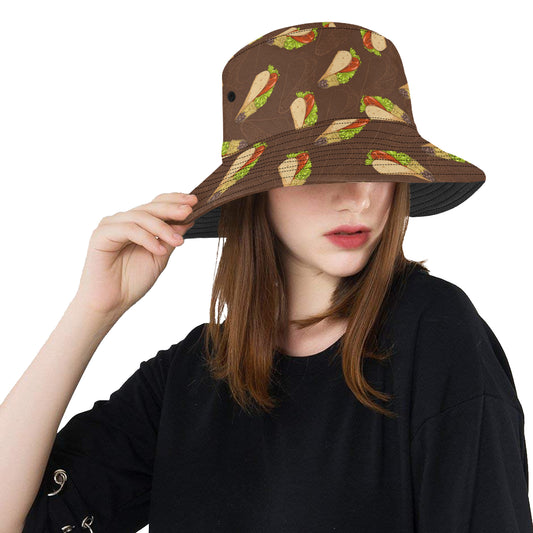 Taco Pattern Print Design TC08 Unisex Bucket Hat