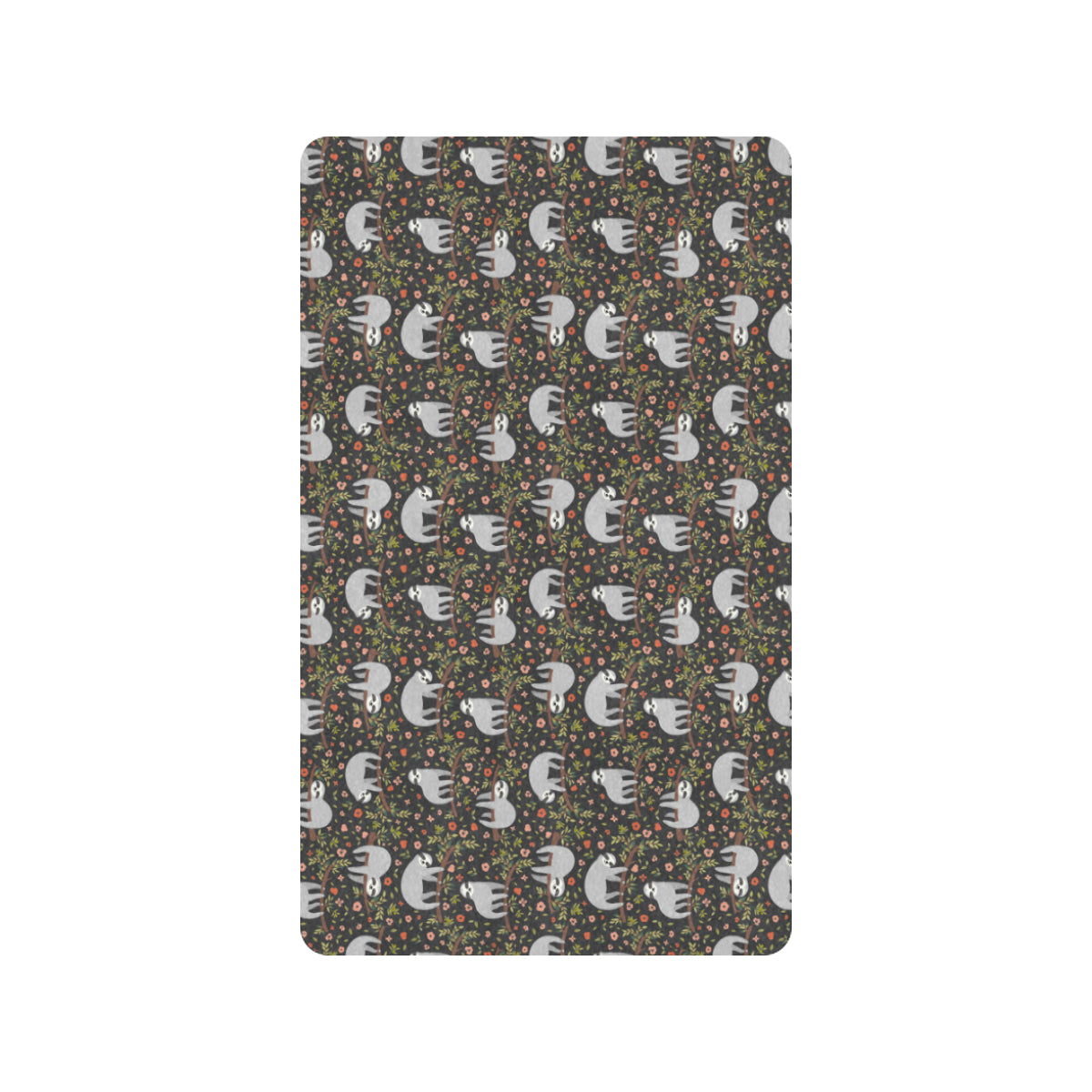 Sloth Cute Design Themed Print Rubber Doormat