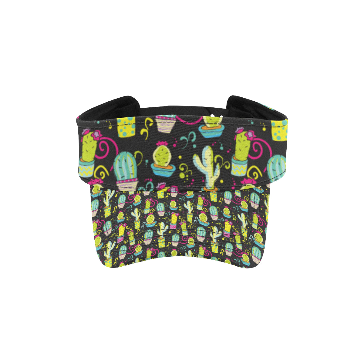 Cactus Neon Style Print Pattern Unisex Sun Visor
