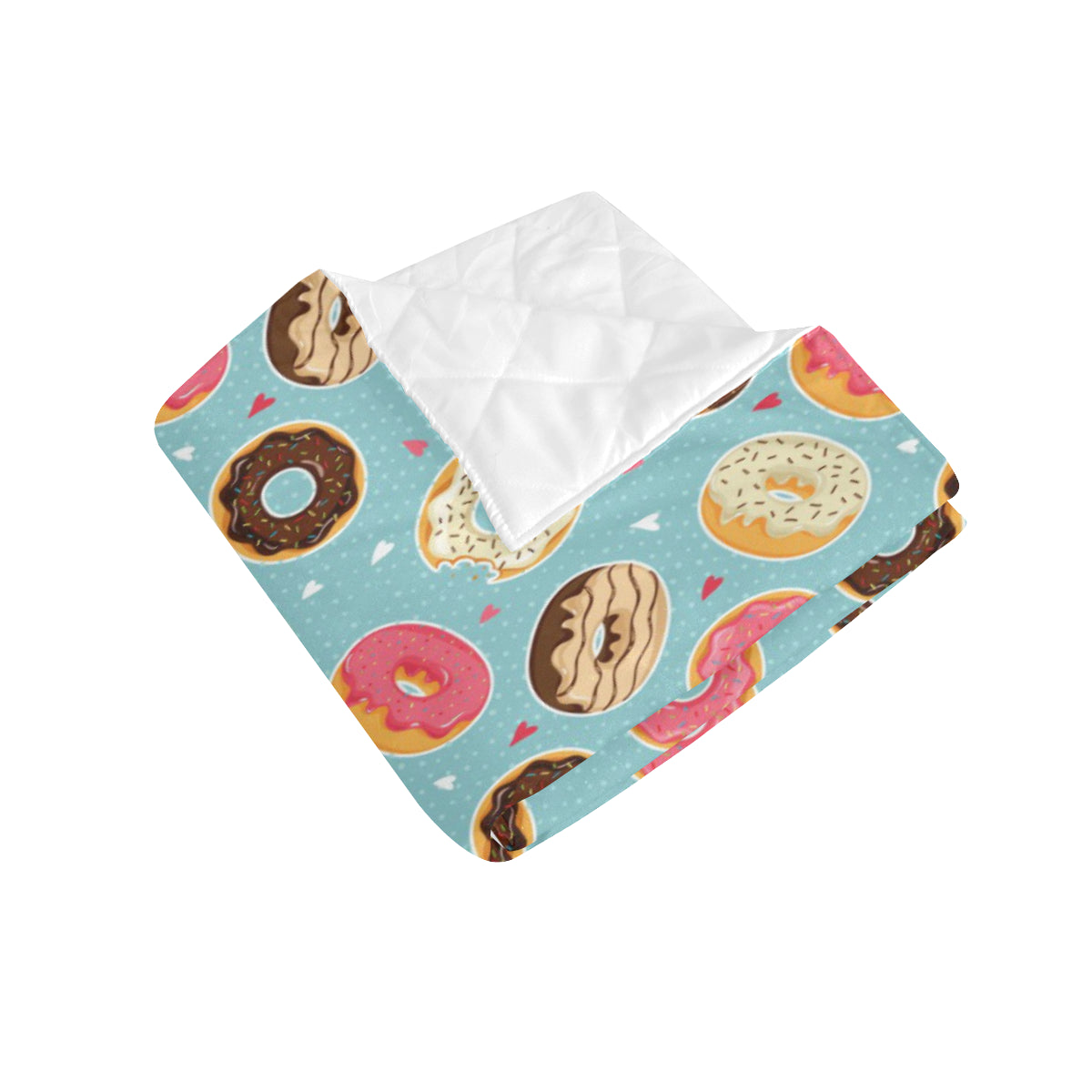 Donut Pattern Print Design DN04 Premium Quilt