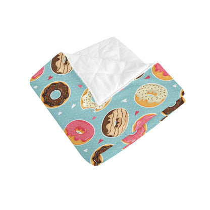 Donut Pattern Print Design DN04 Premium Quilt