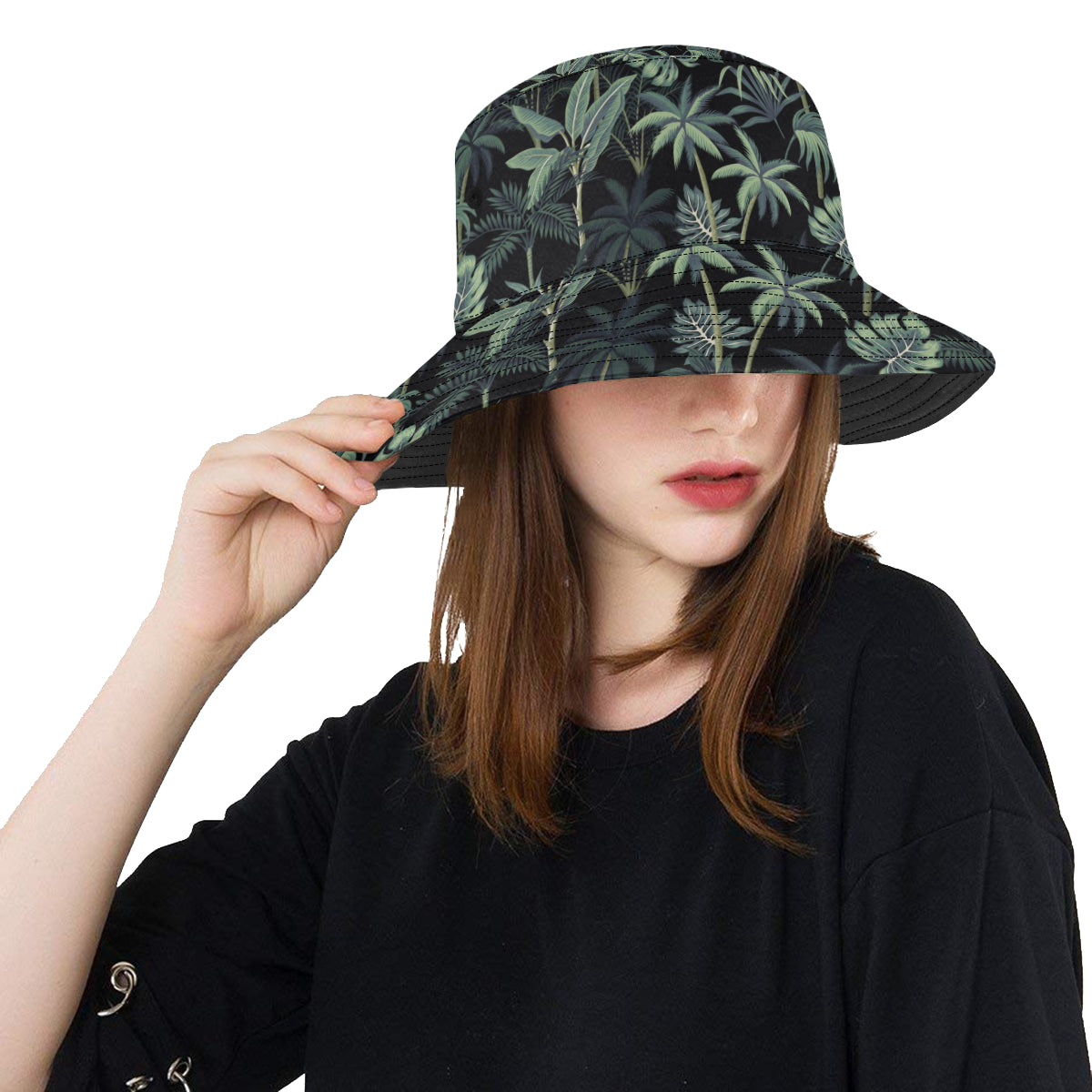 Rainforest Pattern Print Design RF02 Unisex Bucket Hat