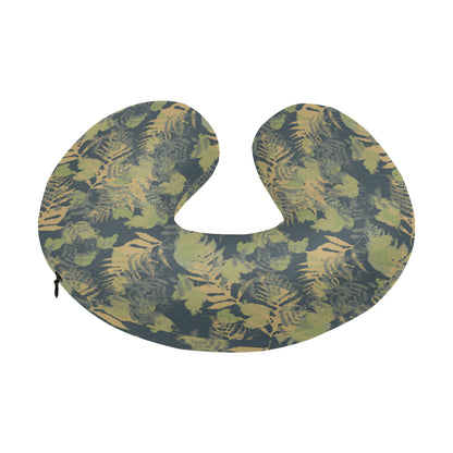 Camouflage Tropical Pattern Print Design 04 U-Shaped Travel Neck Pillow
