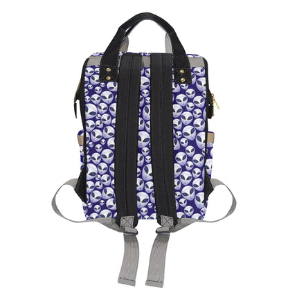 Alien Head Extraterrestrial Diaper Bag Backpack
