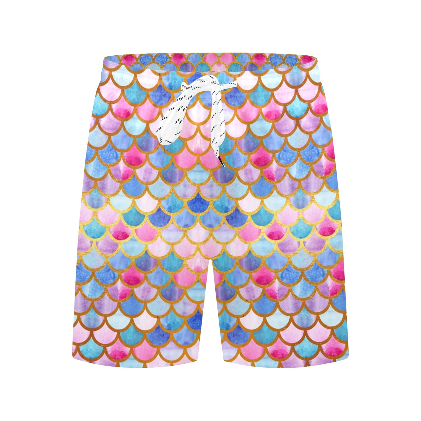 Scales Print Design LKS401 Men's Swim Trunks Beach Shorts