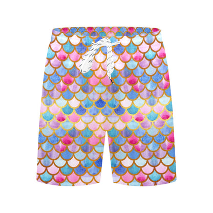 Scales Print Design LKS401 Men's Swim Trunks Beach Shorts