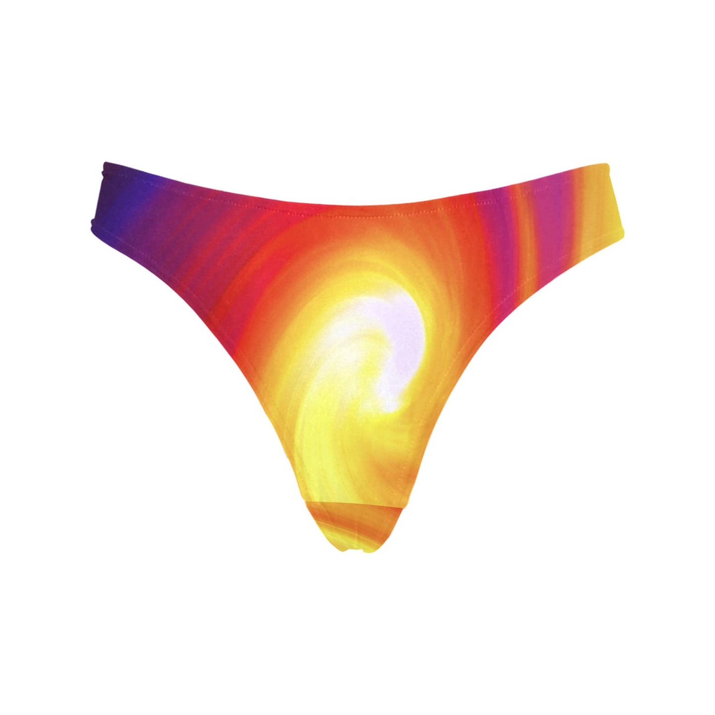 Vortex Twist Swirl Flame Themed Women's Thongs