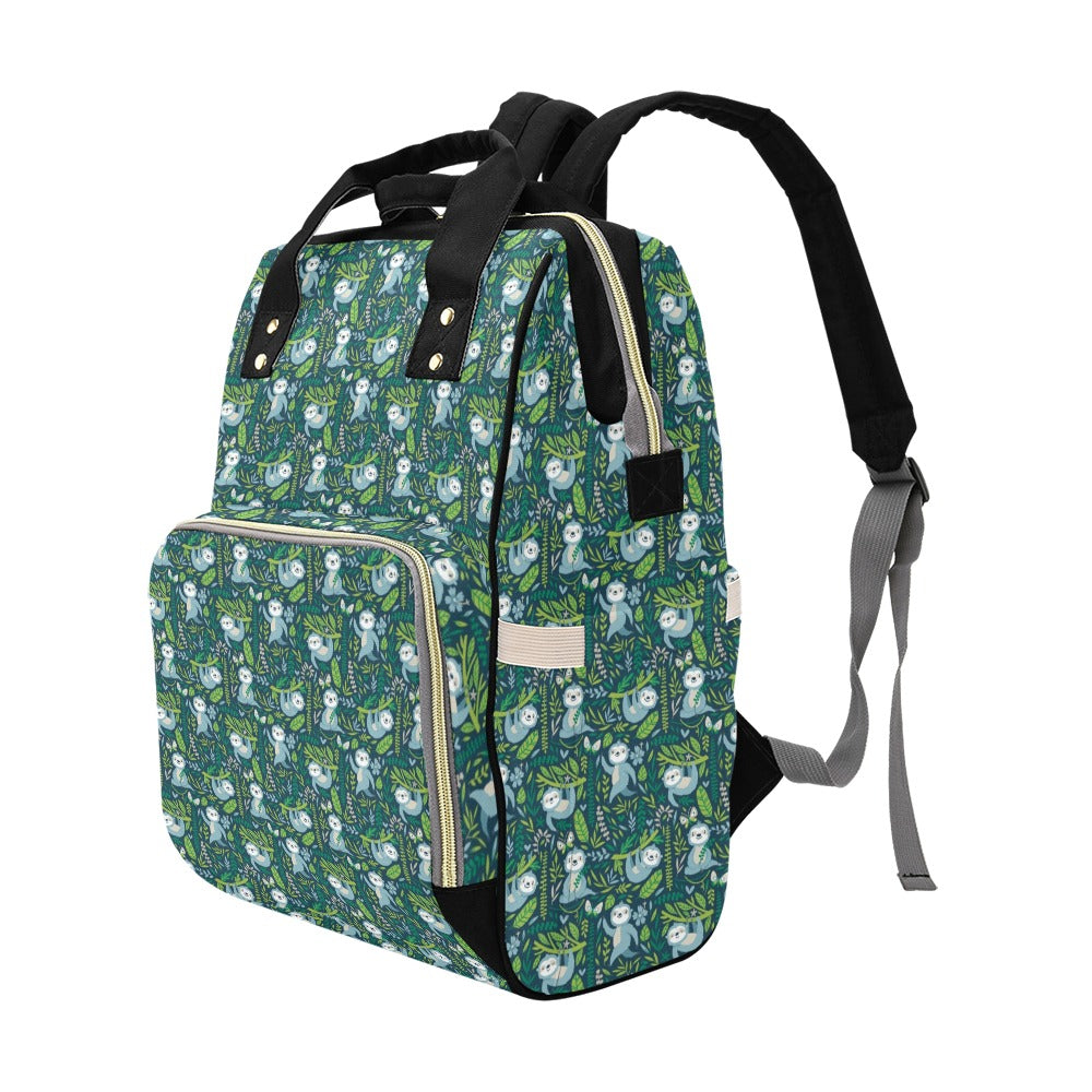 Sloth Print Design LKS304 Diaper Bag Backpack