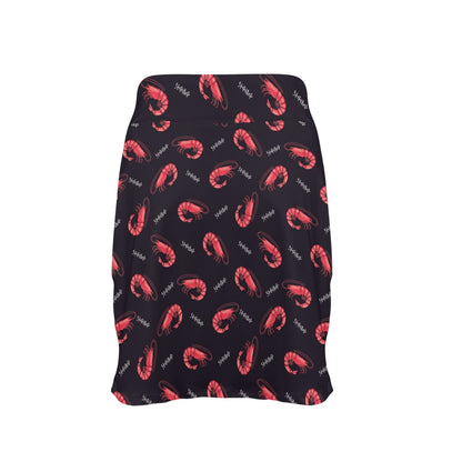 Shrimp Print Design LKS302 17" Golf & Pickleball Skort with Pockets