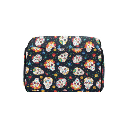 Sugar Skull Print Design LKS305 Diaper Bag Backpack