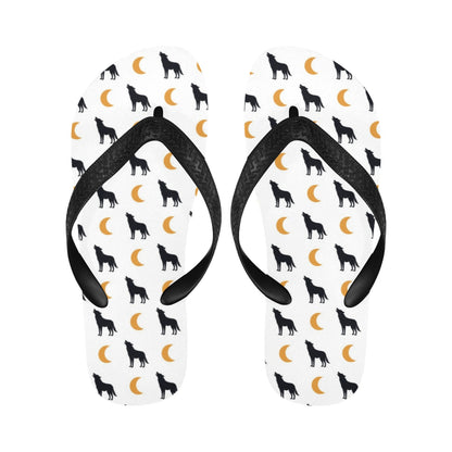 Wolf Moon Print Design LKS302 Flip Flops