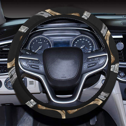 Horseshoe Print Design LKS305 Steering Wheel Cover with Elastic Edge