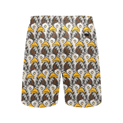Eagles Head Pattern Men's Swim Trunks Beach Shorts