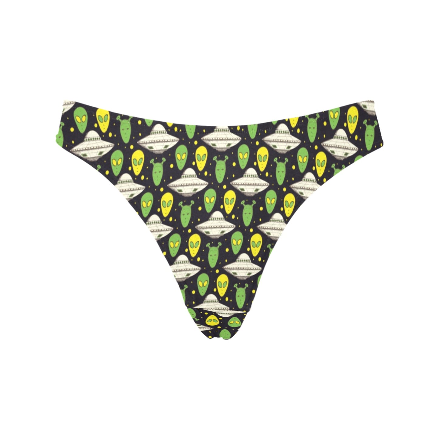 Alien UFO Pattern Women's Thongs